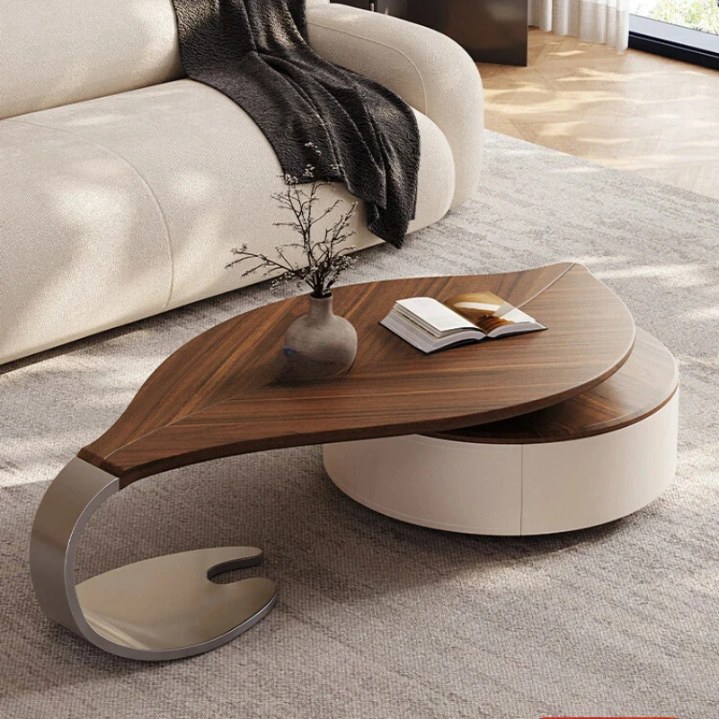 Leaf coffee table Chinese ancient style modern light luxury special-shaped living room creative new Chinese style