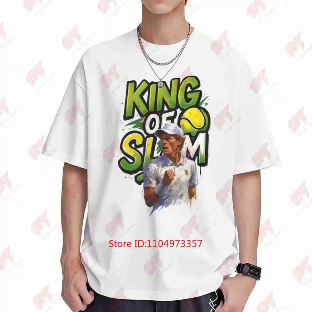 Camiseta de manga corta para entrenamiento en cancha de tenis King Of Slam, camiseta 100% algodón