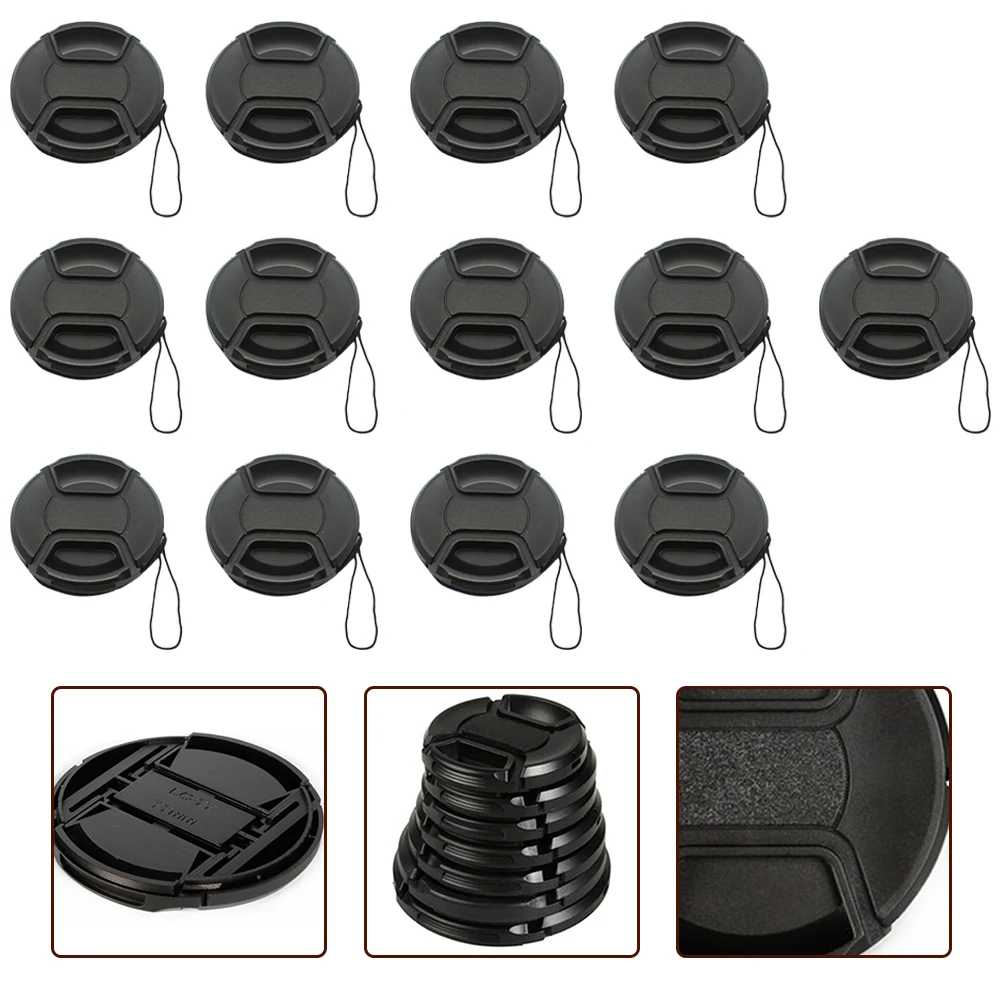 40,5/43/49/52/55/58/62/67/72/77/82mm tapa de lente frontal de cámara a presión Protector sin palabras adaptador de tapa de lente accesorios de cámara