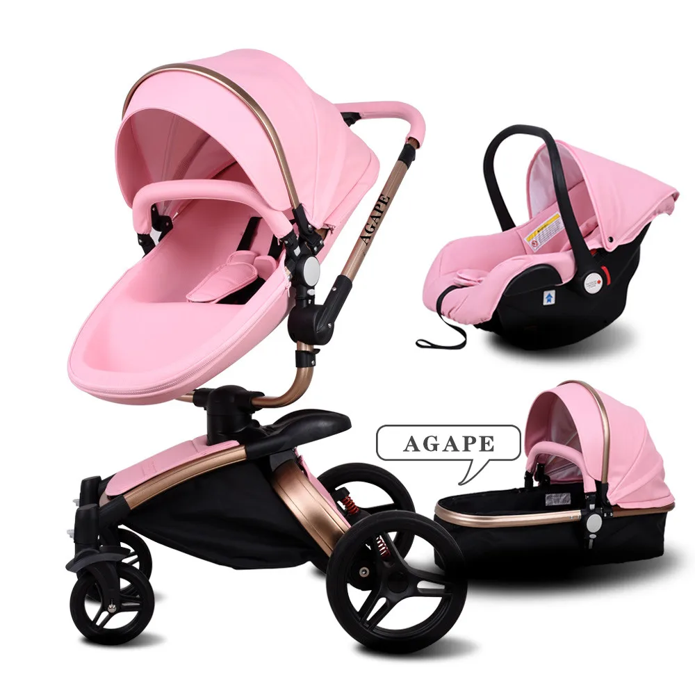 Poussette de Luxe 3 en 1 Bidirectionnelle pour Bébé, Landau Pliable, Paysage Haut, Livraison Gratuite et Rapide, États-Unis et Europe, Chine