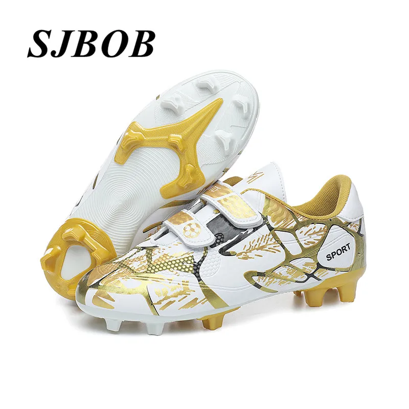 

High Quality Childrens Football Shoes Low Top Hook Loop TF/FG Men's Soccer Cleats Grass Training Futsal Shoes Teen Tenis Hombres