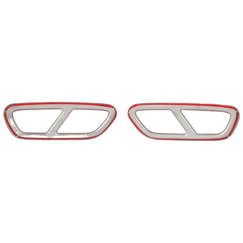 For Audi A6L 2026 Stainless Steel Silver Car Rear Exhaust Tail Pipe Decorative Cover Trim Muffler 2PCS/Set