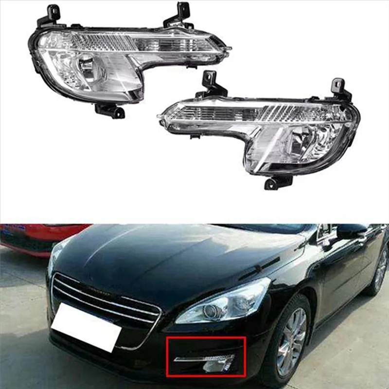 

Front Fog Lamp Assembly Daytime Running Lights Turn Signal Lights For 508 2011-2014-A65M