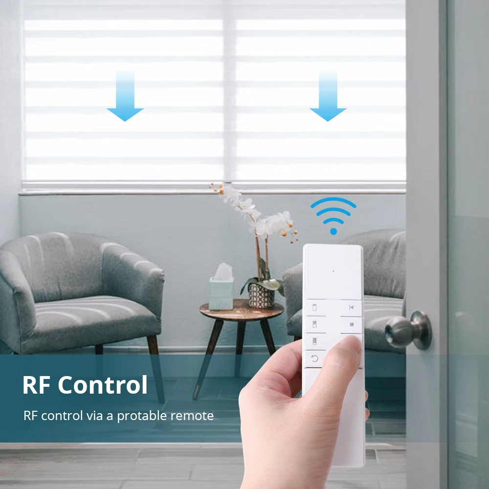 Intellithings Tuya WiFi Màn Con Lăn Bóng Xe Máy Được Xây Dựng Trong Pin 37Mm Ống Cuộc Sống Thông Minh Alexa Hẹn Giờ Điều Khiển Từ Xa điều Khiển