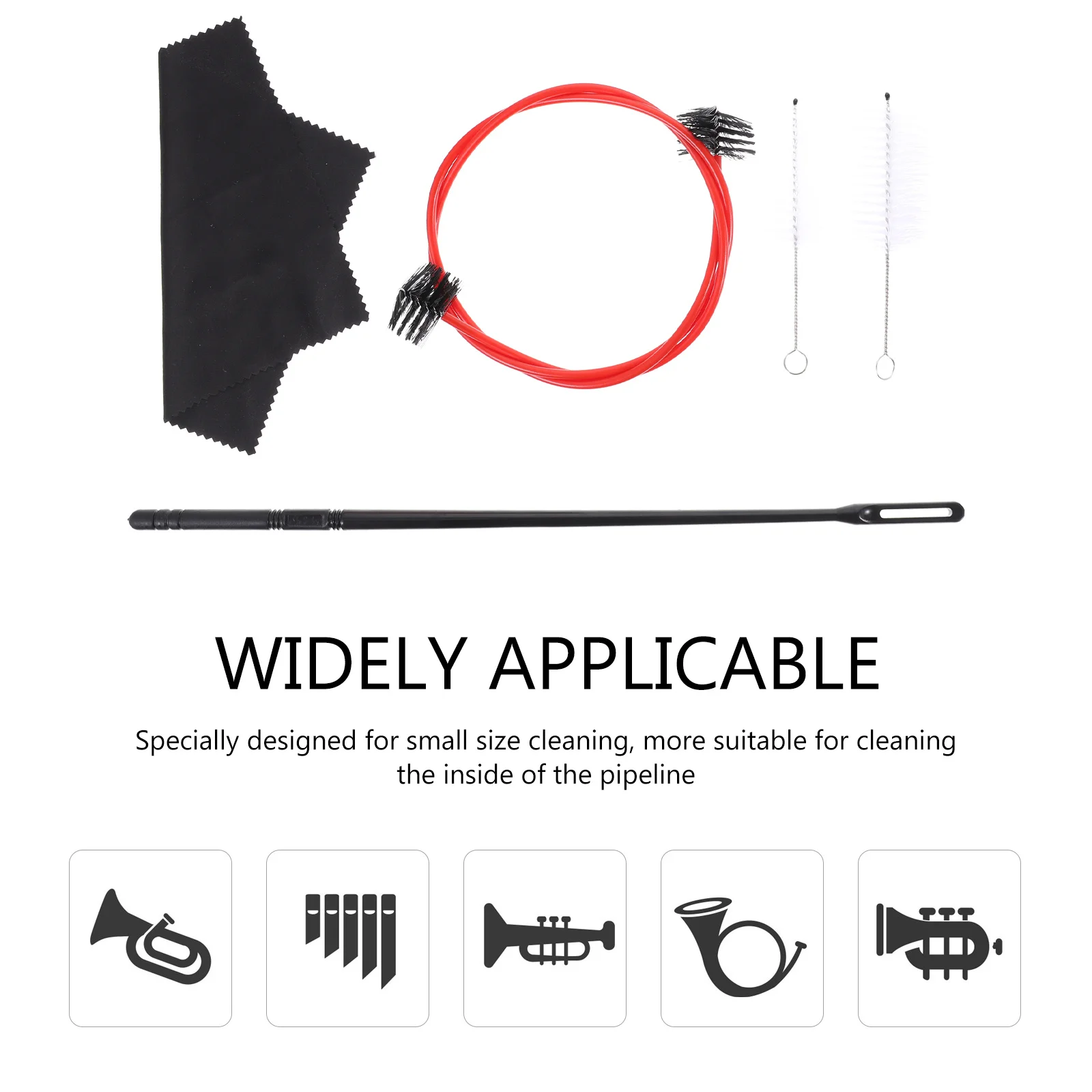 1 مجموعة 1 مجموعة طقم تنظيف البوق فرشاة مرنة لأداة العناية بالبوق مستلزمات تنظيف البوق ملحقات الأدوات الموسيقية #4