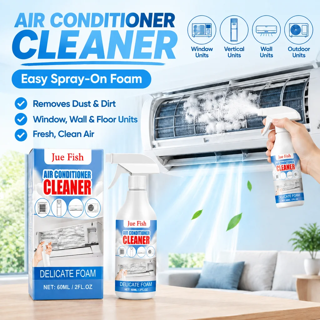 Universal Air Conditioner Cleaner Foam Spray For Split AC Coil Fins Deep Cleaning Deodorizer Odor Eliminator Household Wall Mounted AC Clean Detergent