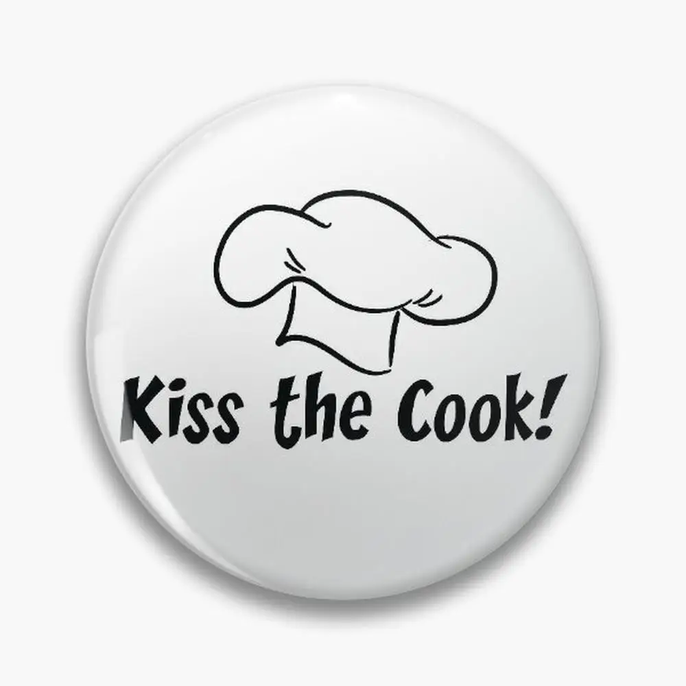 Kiss the Cook Pin Buttons Brooches  Jewelry Accessory Customize Brooch Fashion Lapel Badges