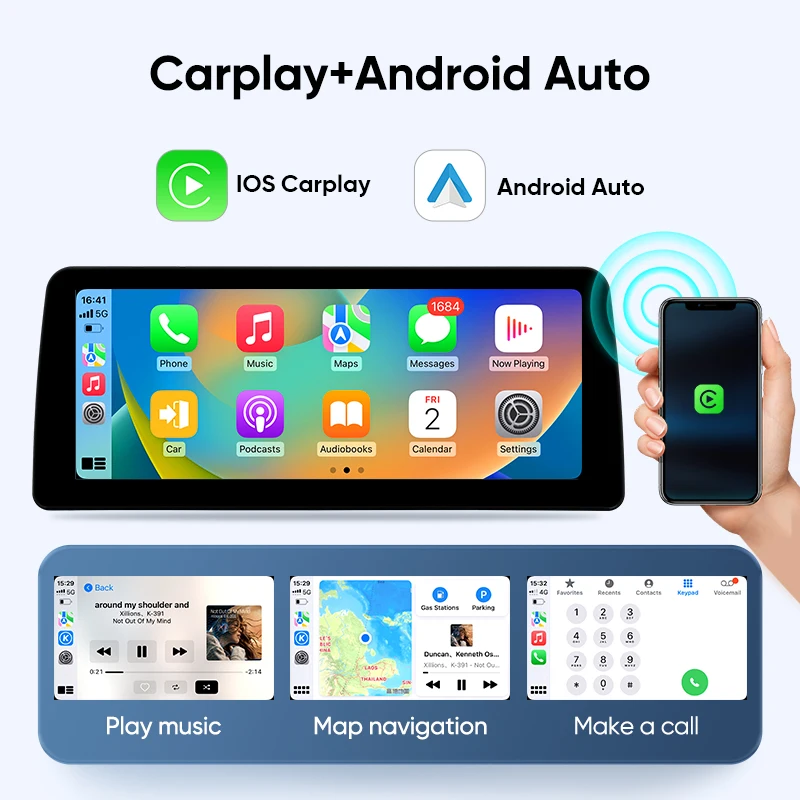 Ainavi 12.3\'\' Android Auto Multimedia Video Player For Toyota Corolla RAV4 Rav 4 2019-2023 Car Radio CarPlay GPS Navigation DSP