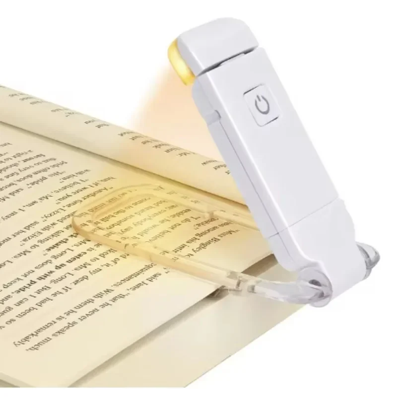 

USB Rechargeable Book Light Adjustable Brightness for Eye-Protection LED Clip on Portable Bookmark Light for Reading in Bed Car