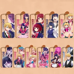 Oshi No Ko Anime Ai Hoshino Telefoonhoesje voor iPhone 14 13 12 11 Pro Max Mini X Xs XR 6 7 8 Plus SE 2020 Transparante hoes