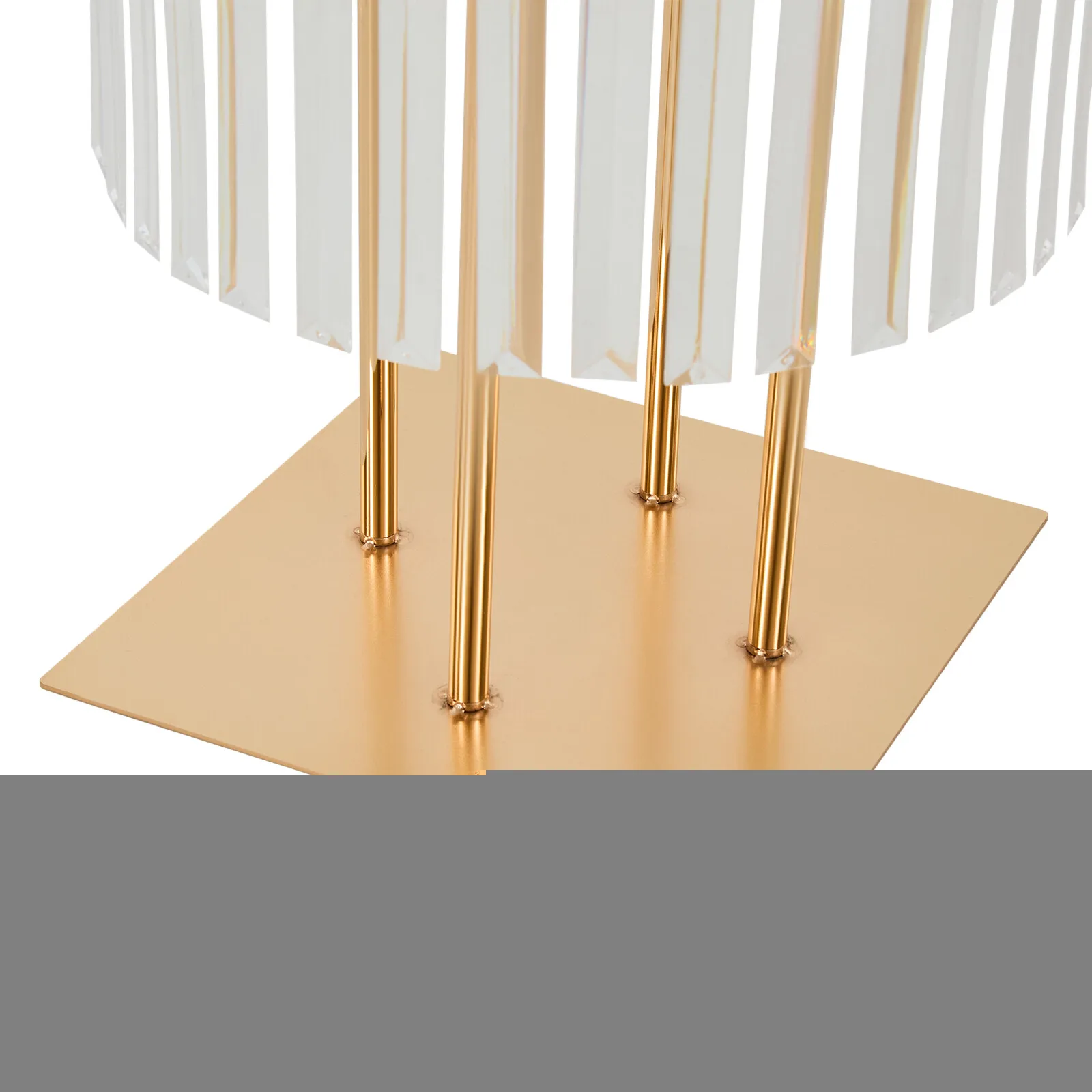 5 طبقات من قطع مركزية لحفلات الزفاف الذهبية مزهرية على شكل زهرة أكريليك معلقة من الأكريليك