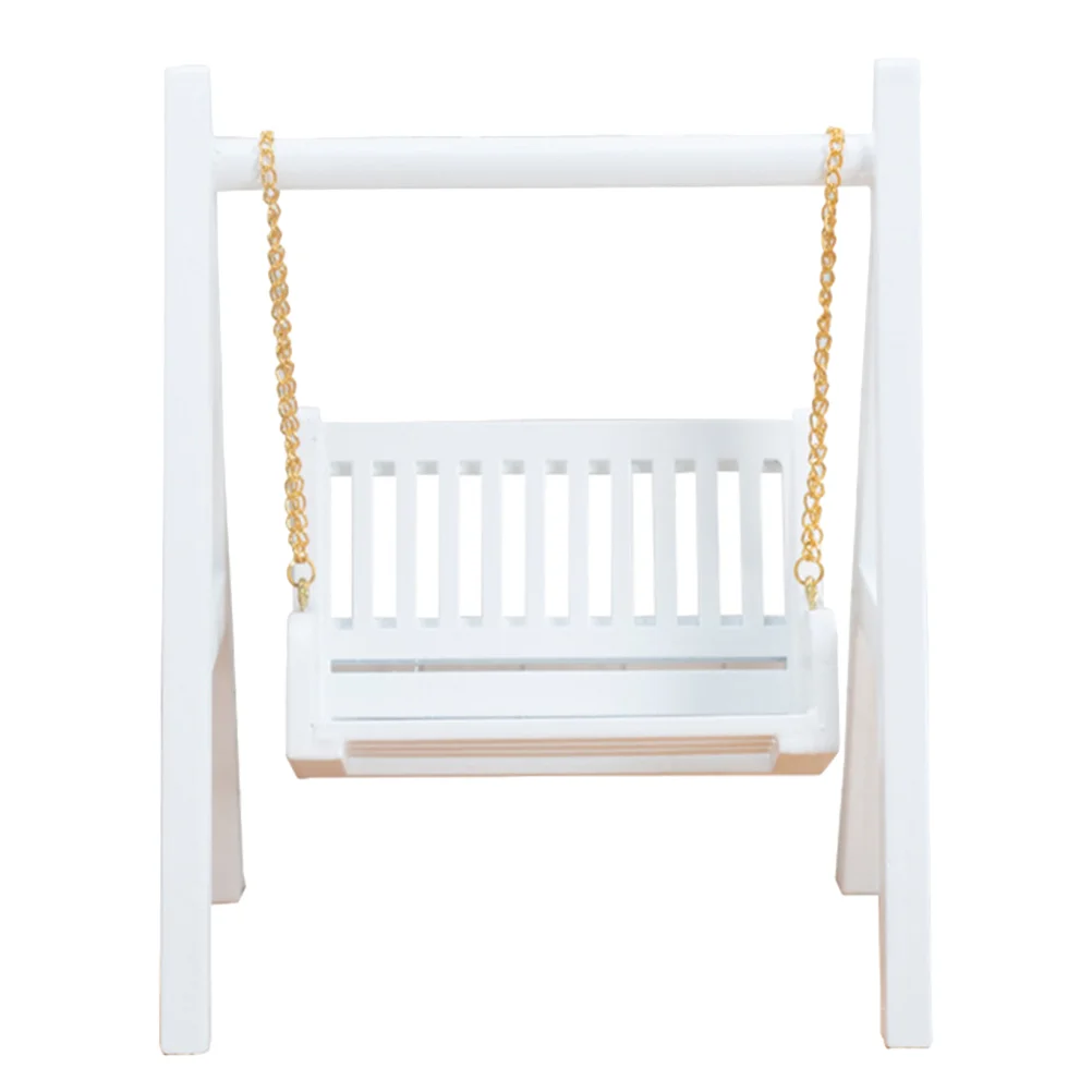 Vintage Dollhouse Swing Miniature Swing Model Wooden Swing Dollhouse Accessories house furniture miniature