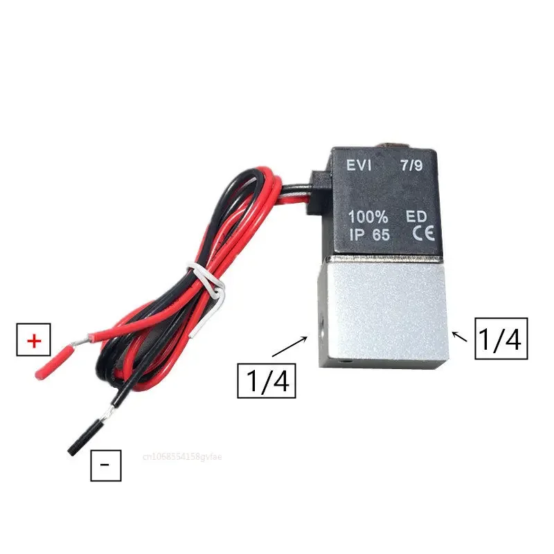 คอมเพรสเซอร์วาล์ว1/4 "ปกติปิดอลูมิเนียมนิวเมติก Solenoid วาล์ว12V 24V 110V 220V แรงดันไฟฟ้าสำหรับ air น้ำ8มม.ท่อ