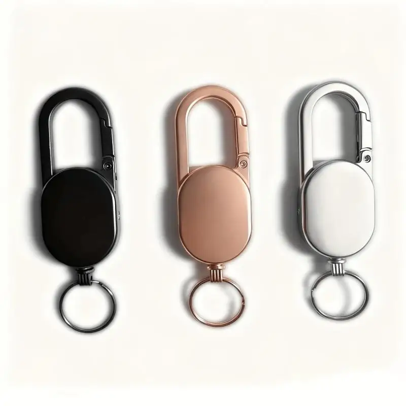 

Retractable Metal Wire Keychain Pull Badge Reel ID Lanyard Name Tag Card Badge Holder Reels Recoil Chain Clips Outdoor Key Ring