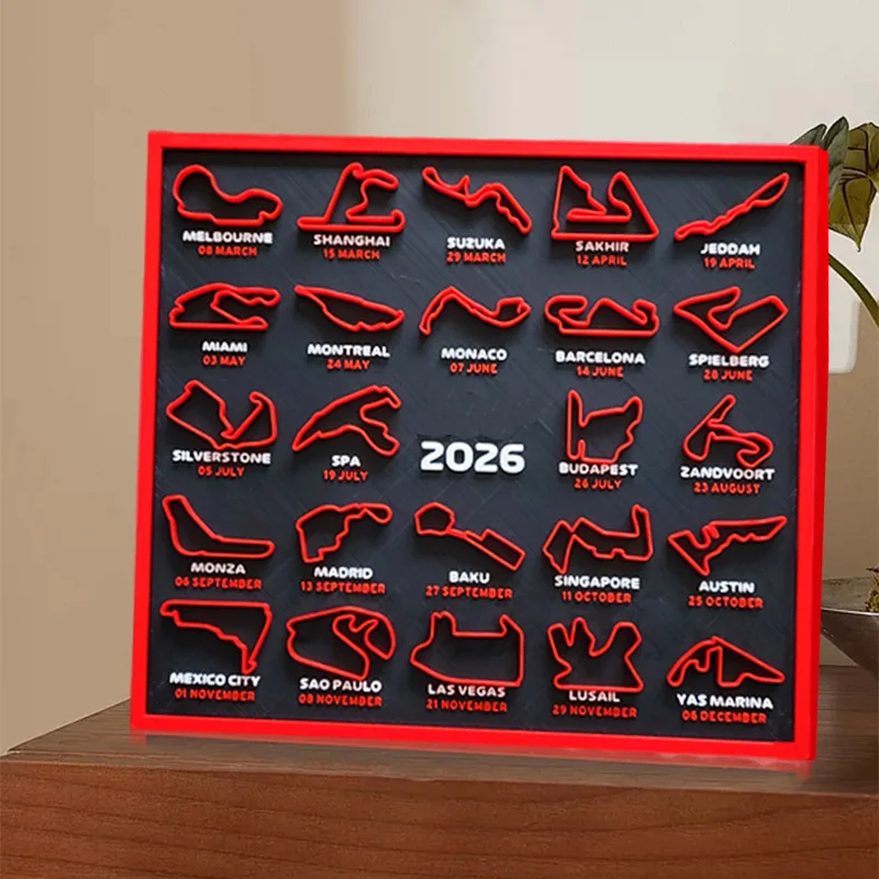 2026 التقويم الإبداعي F1 سباق التقويم مكان المنافسة تاريخ غرفة المعيشة غرفة نوم مدخل بار مقهى الفن الديكور #4