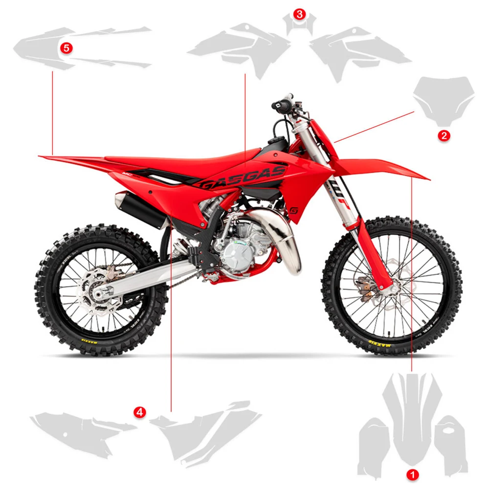 MC85 Motorcycle PPF TPU Paint Protection Film For GASGAS MC 85 2025-2026 Protective Fairing Anti-scratch Film 7.5Mil Thickness