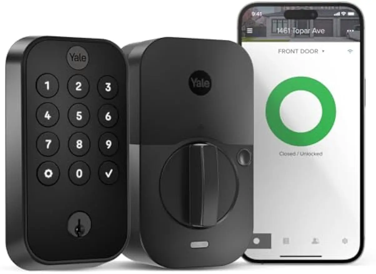 

Smart Wi-Fi Deadbolt Lock with Keypad, Auto-Unlock, and Remote Access for US/Canada Entry Doors