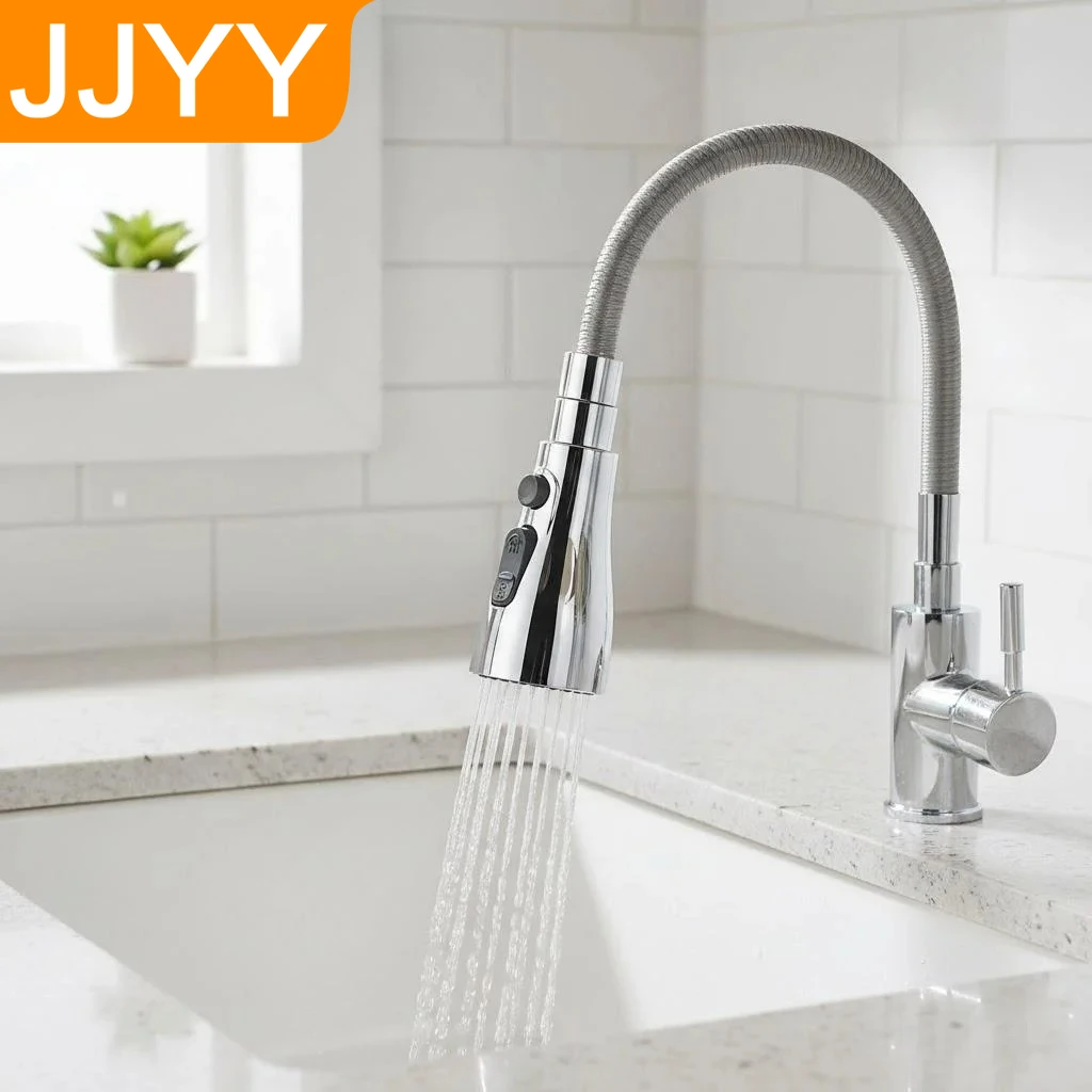 

Kitchen Faucet Nozzle Pull Out 3 Functional Spray Head Easy Install 2 Style Water Saving Sink Tap