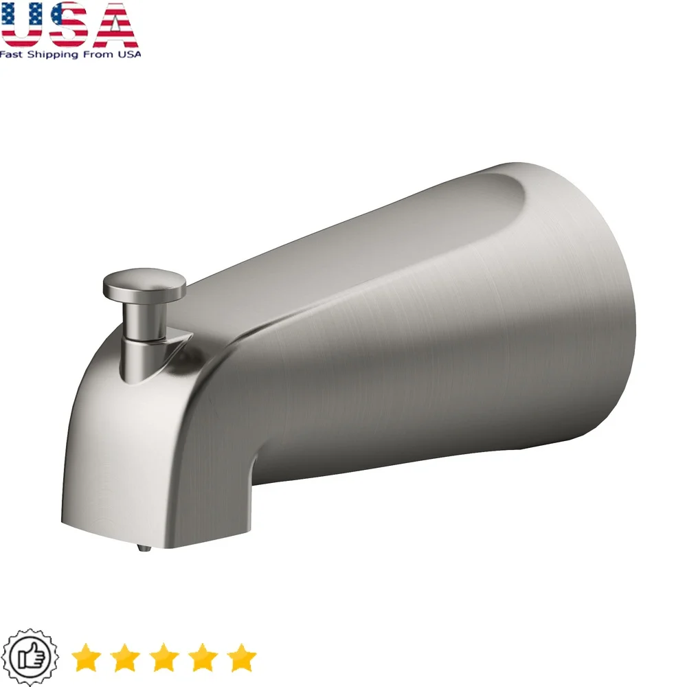 

Универсальный переключатель для ванны без шнуровки, носик, управление подтягиванием, простая установка, цинковая прочная замена насадки для душа 5,34x2,5 дюйма