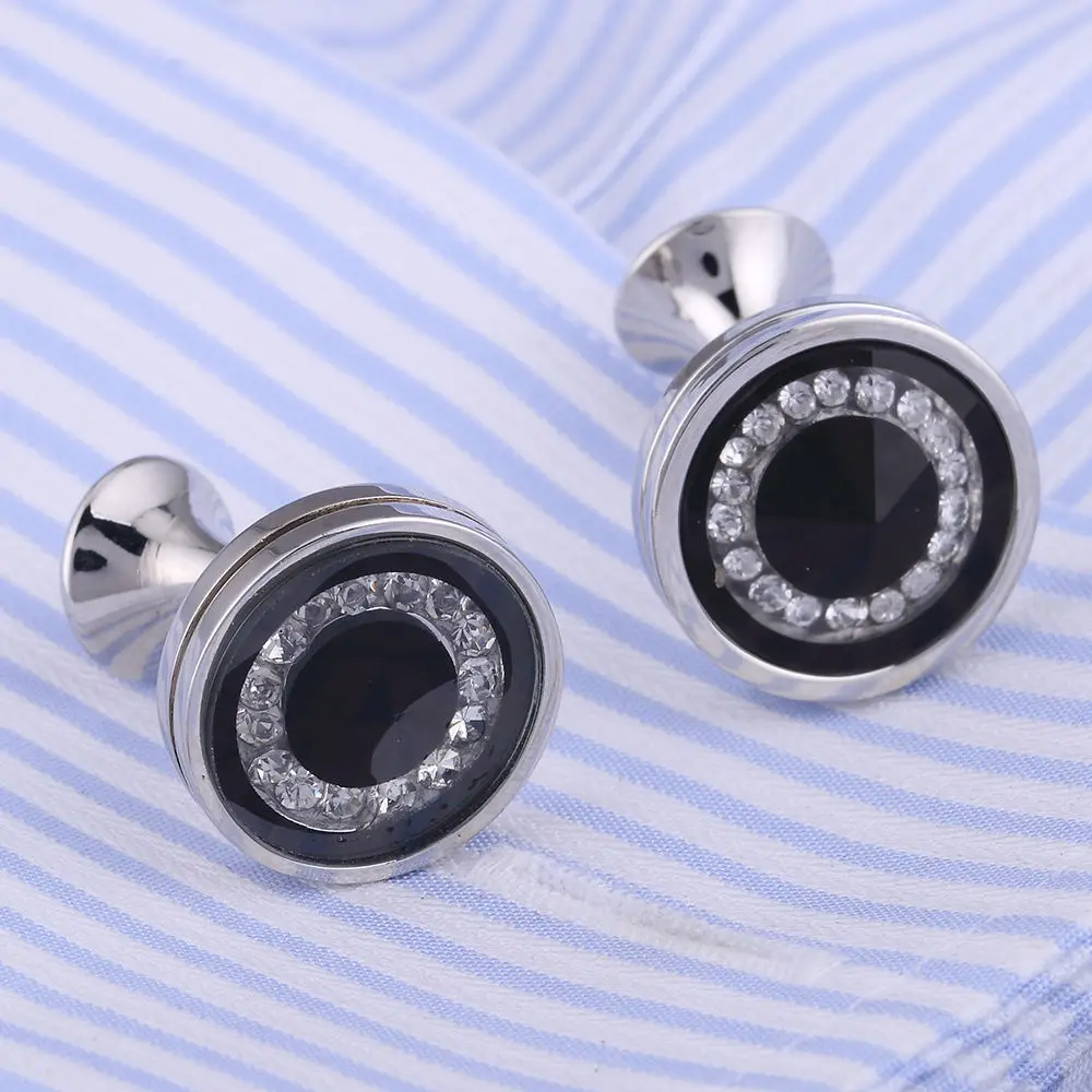 VAGULA Classic Cufflinks Luxury gift Party Wedding Suit Shirt Gemelos Jewelry Button Crystal Cuff links 235