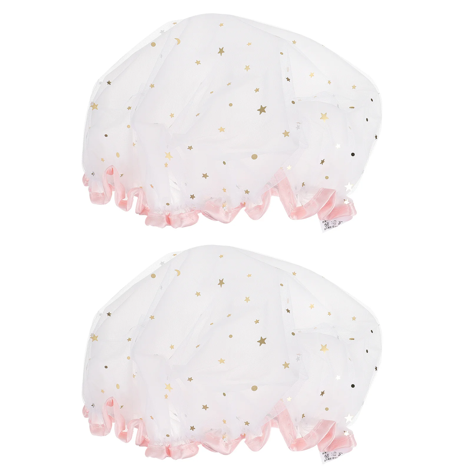 

2Pcs Waterproof Shower Caps High Quality Bathroom Caps for Girls Bathing Makeup Hat Makeup Hat Bath Hats for Girls