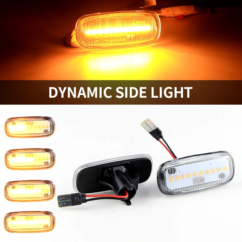 2PCS 12V Canbus For Audi A2 A3 8L A4 B5 A6 4B C5 A8 4D TT 8N LED Dynamic Side Marker Turn Signal Light Sequential Blinker Light view 6