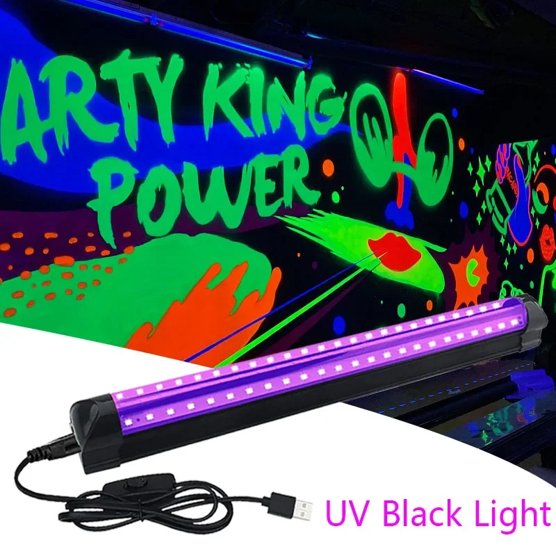 LED Black Light Bar,10W UV LED Blacklight,Glow in The Dark Party Supplies for Halloween, Birthday Decor, Room,Body Paint, Poster