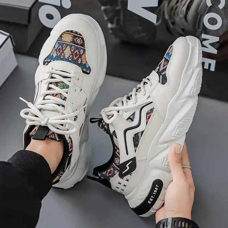 

Zimni Sumer Men's Flat Shoes Rock Shoes For Men For Tourism And Hiking Sneakers Sports Team Authentic Order Choes Styling
