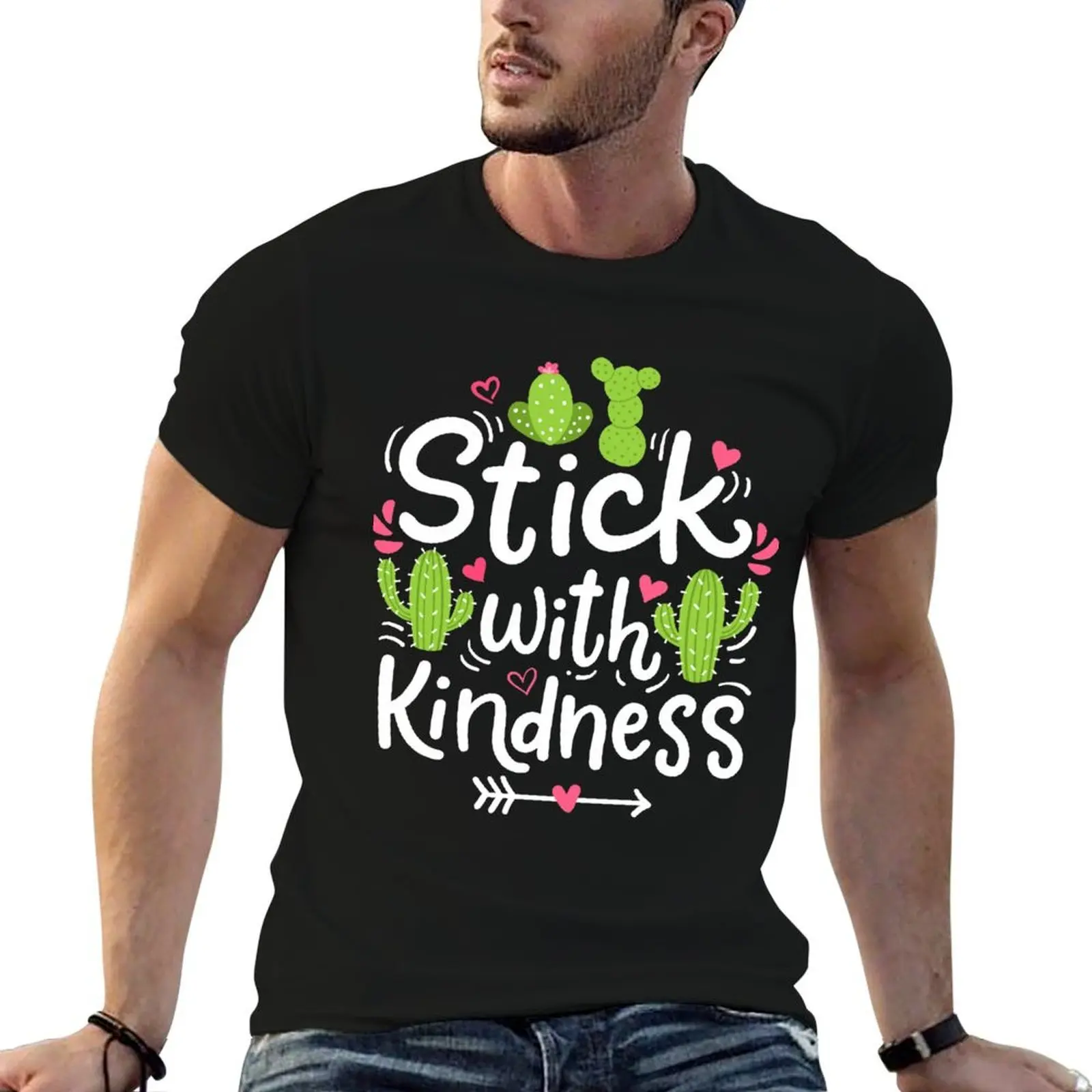 

Cactus Kindness T-Shirt black cotton t-shirt plain for man package t shirt man plain funny t shirts dark humor T-shirt