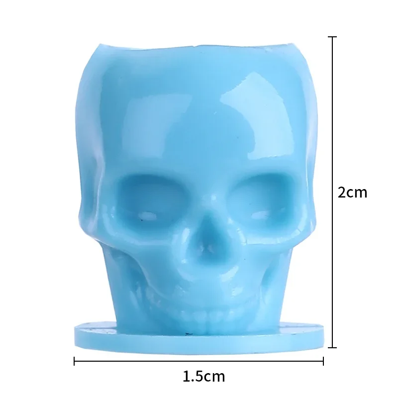 Sdotter 50Pcs Disposable Tattoo Skull Ink Cups Permanent Makeup Coloring Pigment Cup Container Tattoo Accessory for Tattoo Artis