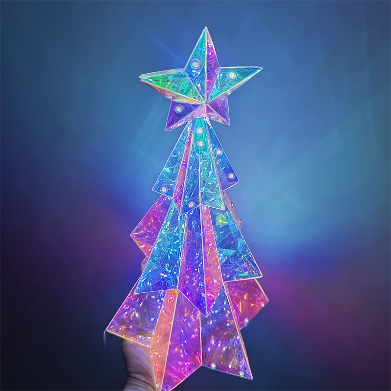 Lampu Peri Natal Lampu Pohon Natal Warna-warni Pelangi Dekorasi Meja USB Plug-in LED 2025 Dekorasi Ruangan Pencahayaan untuk Rumah