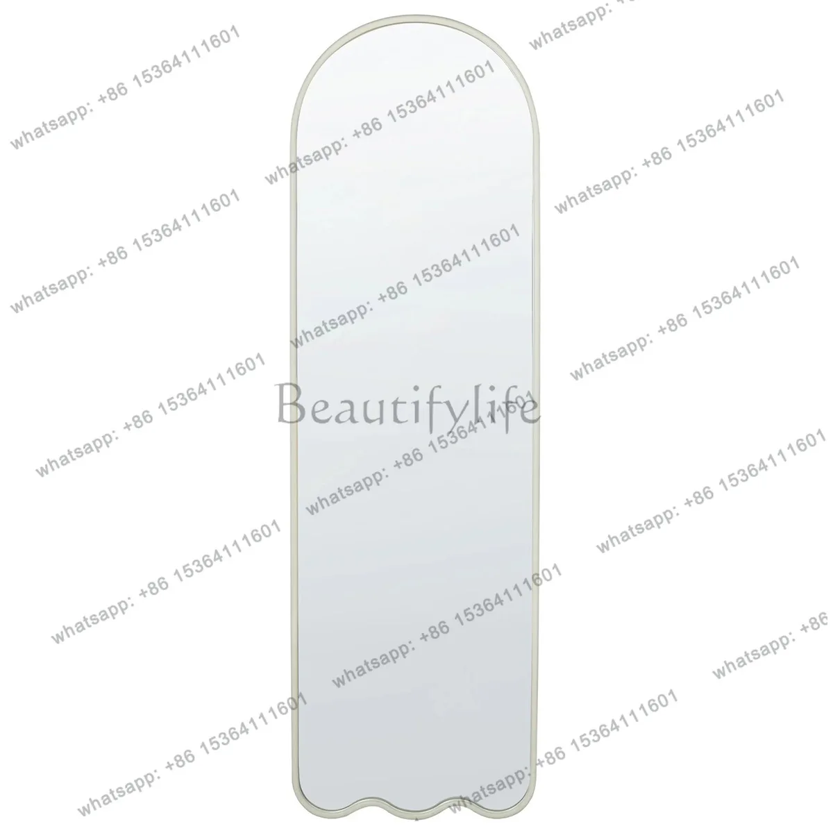 French simple special-shaped full-length mirror art light luxury high-value decorative mirror household
