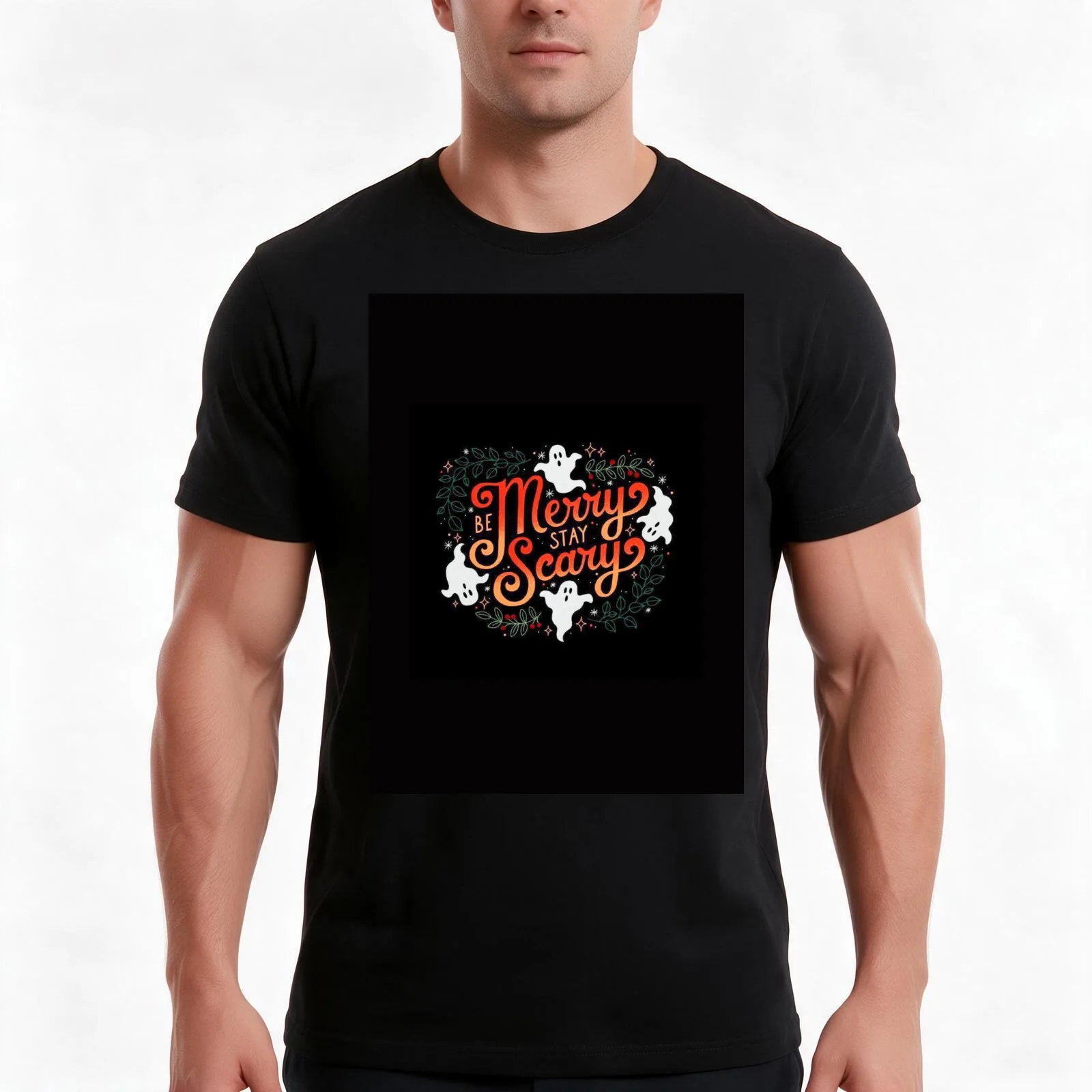 Scary Christmas. Christmas next day delivery. T-Shirt Summer Casual Cotton Tee, Unisex Men Women