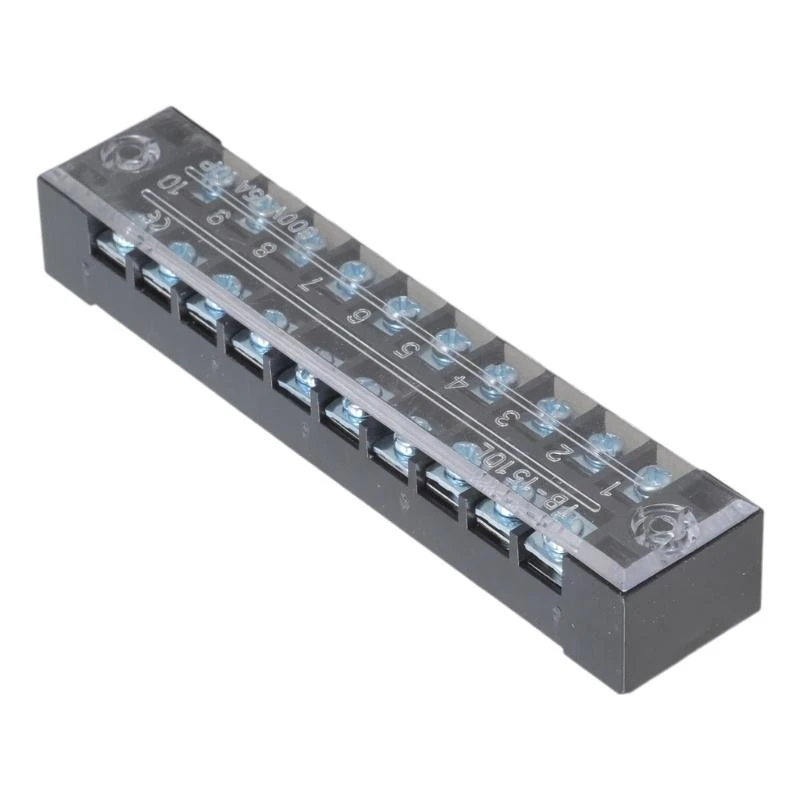 Terminales tornillo tiras doble Bloque placa cableado fijo Terminales conector Firas Terminales