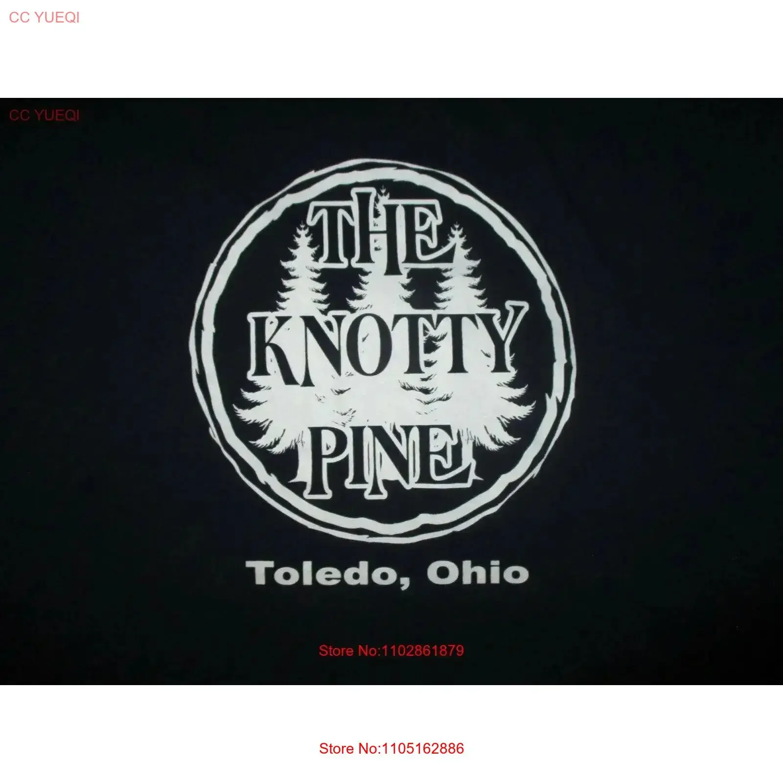 KNOTTY PINE T SHIRT Bar Toledo Ohio Tree Logo Lewis Avenue Blue Adult XL vintage Washed Casual fashion streetwear
