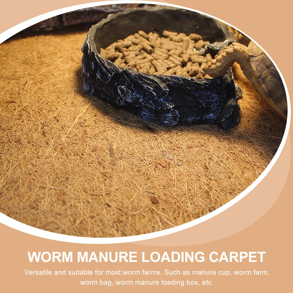 

Jute Fiber Worm Warm Cushion for Worm Farm Manure Loading Box Reptile Terrarium Mat Turtle Lizard Bedding
