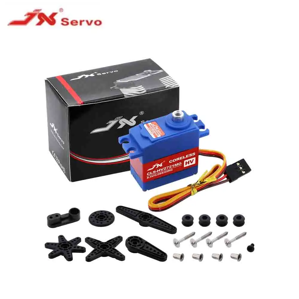 

JX Servo CLS-HV2721MG 22.0KG Мини цифровой серводвигатель для FPV-дрона с неподвижным крылом, вертолета, модели автомобилей, радиоуправляемых моделей