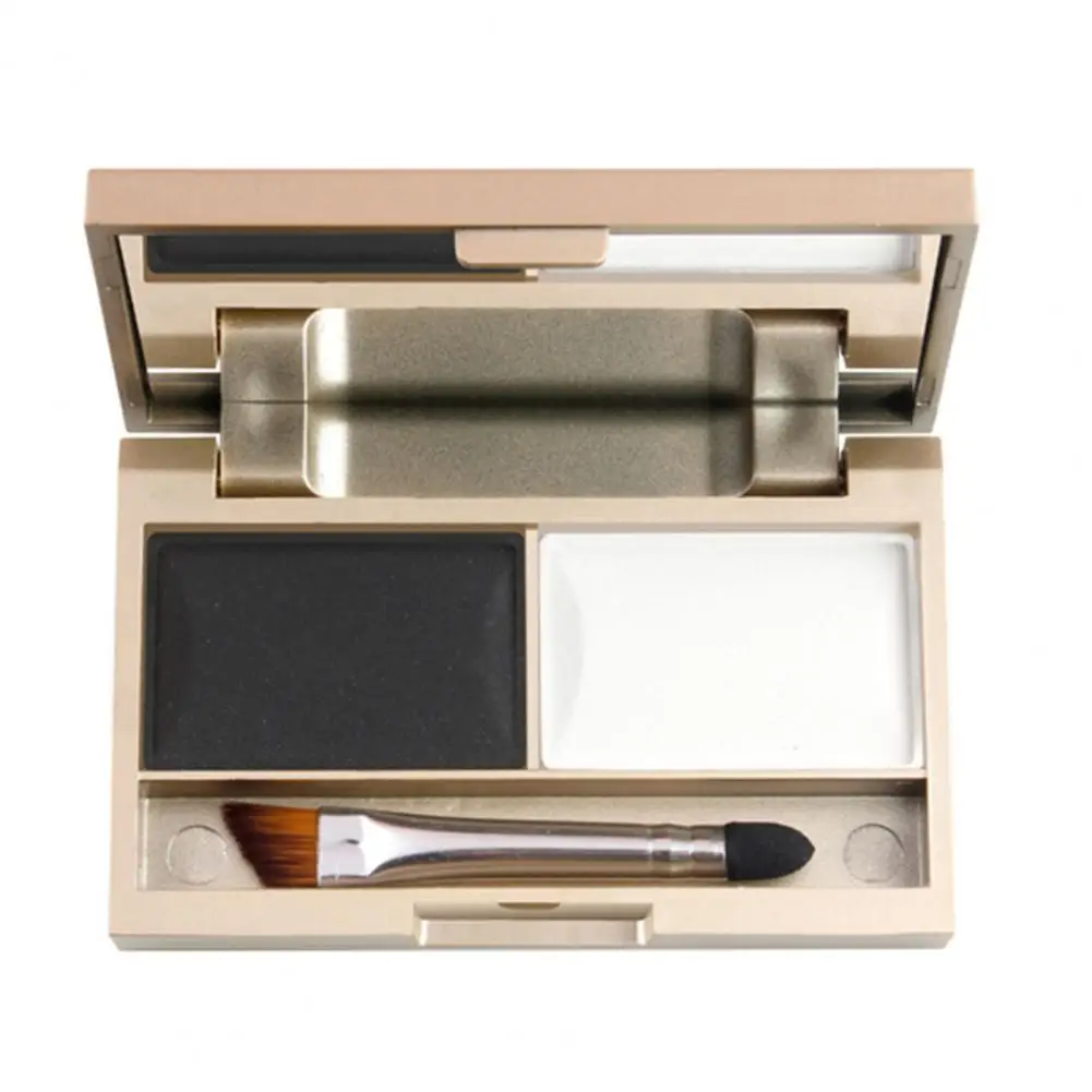 4g Fashionable Dual-colors Daily Using Brow Styling Kit Eyebrow Eyeshadow Contour Sculpting Palette Brush Included