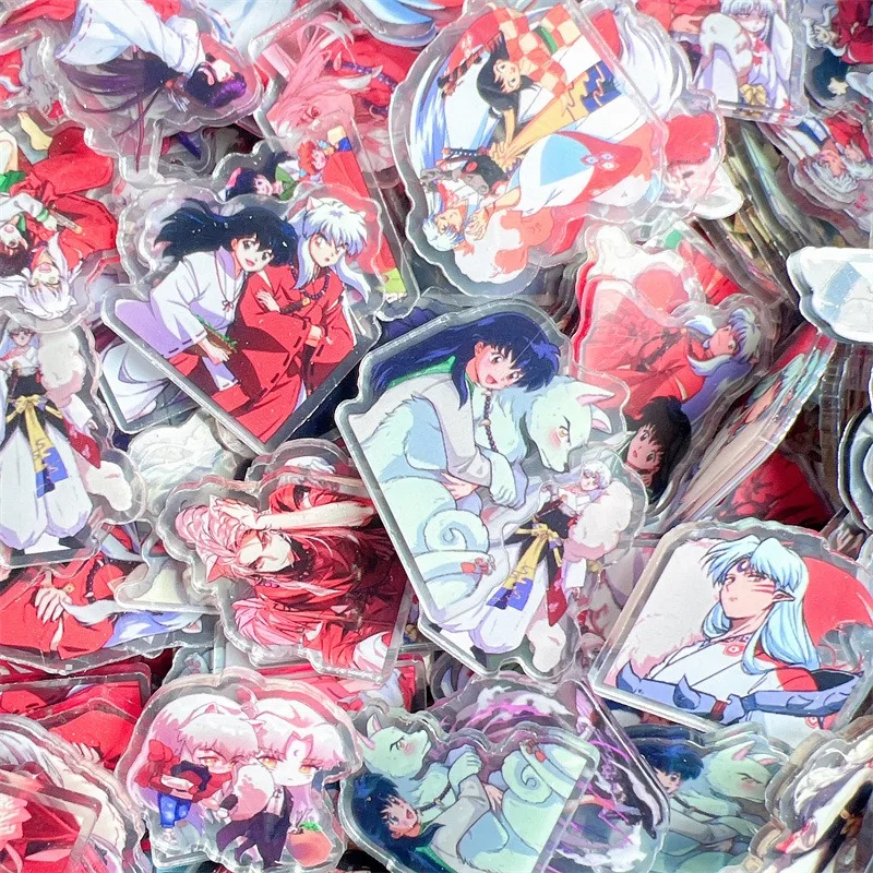 

Acrylic Patch Wholesale Inuyasha Sandwich Double Transparent Handmade DIY Patch Material Cartoon Accessories Random Style
