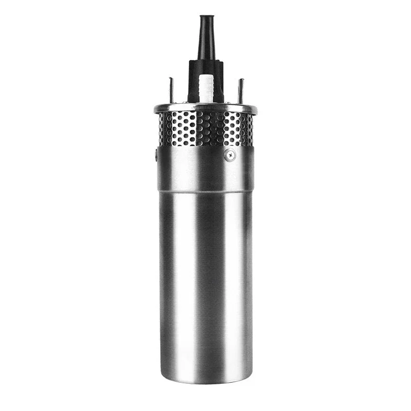 New DC Solar Submersible Deep Well Pump 12V 24V Stainless Steel High Head Water Pump for Farm Irrigation Deep Well Water Intake