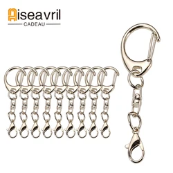 1/5/10pcs Lobster Clasp 57mm Chain C-shaped Clasps Connector for DIY Jewelry Making Findings Key Chain Accessories Dropshipping