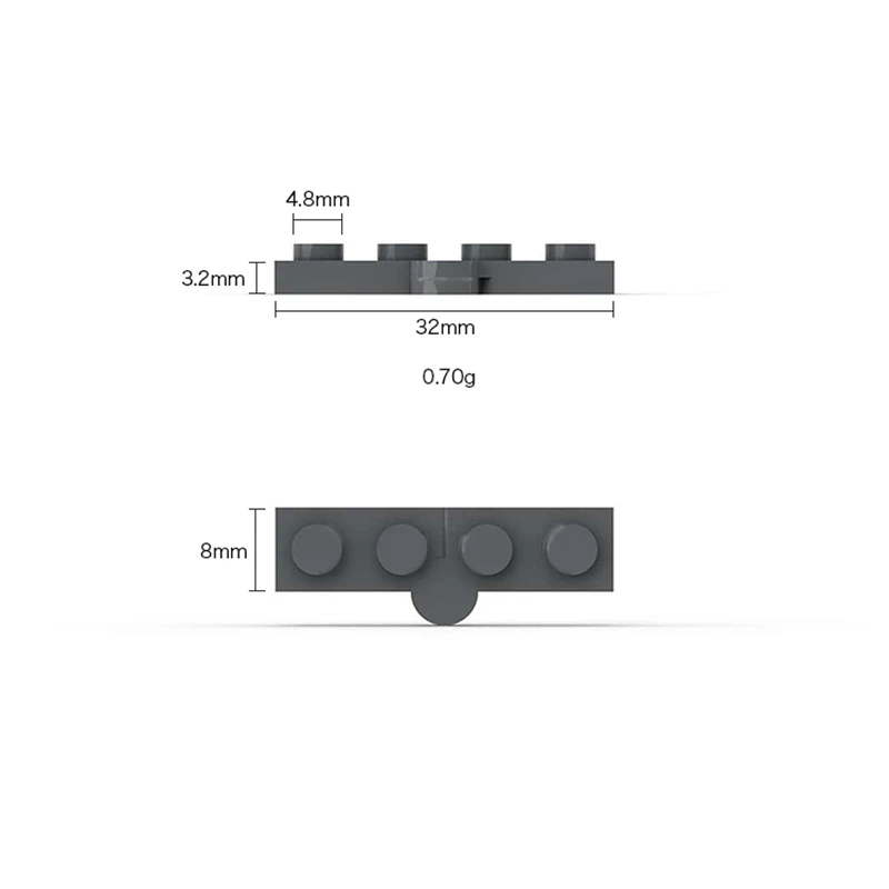 Rainbow Pig MOC Parts 73983 19954 2429 2430 Hinge Plate 1 x 4 Swivel Compatible Bricks DIY Building Blocks Particle Kid Toy