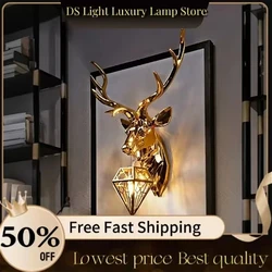Nordic Antler Wall Lamp Modern for Bedroom Buckhorn Dining Table Light Kitchen Decoration Sconces Lustre Fixtures Home-appliance