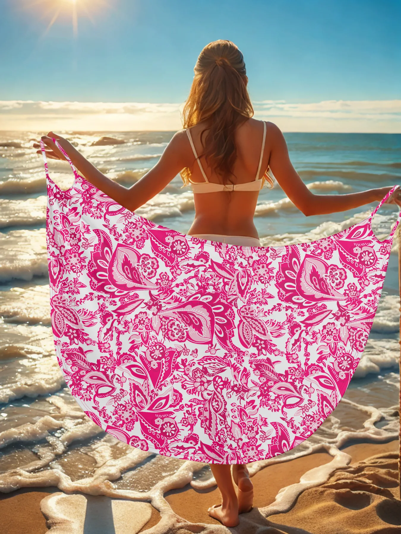 Europa und die USA 2026 Neuer tragbarer, sexy Strandrock, schnell trocknender, sandabweisender Rock, 13 Farben, 5 Yards, Trägerkleid – Detail 10