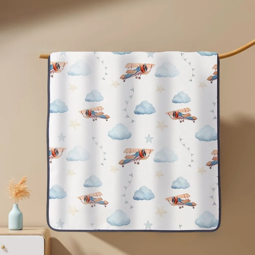 Soft Waterproof Urine Mat Breathable Cloth Bedding Urine Pads Cute Cartoon Diaper Changing Mat Adult