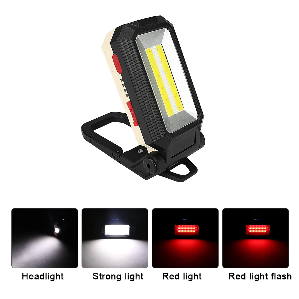 COB XPE LED Work Light USB Rechargeable Portable Flashlight Camping Light Outdoor Waterproof Spotlight Work Lamp with Magnet