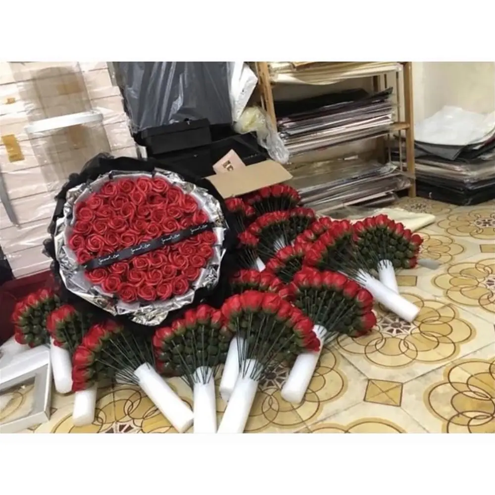 1Pcs Flower Arrangement Base Foam Strip DIY Wedding Event Party Props Sponge Stick 51*4cm Cylindrical Cotton Strip