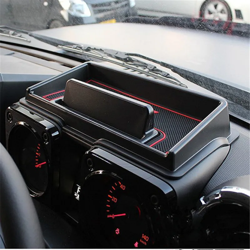 Car Interior Dashboard Storage Box For Suzuki Jimny 2019 2020 Tray Phone Holder Stander Organize Non-Slip Styling Accessories