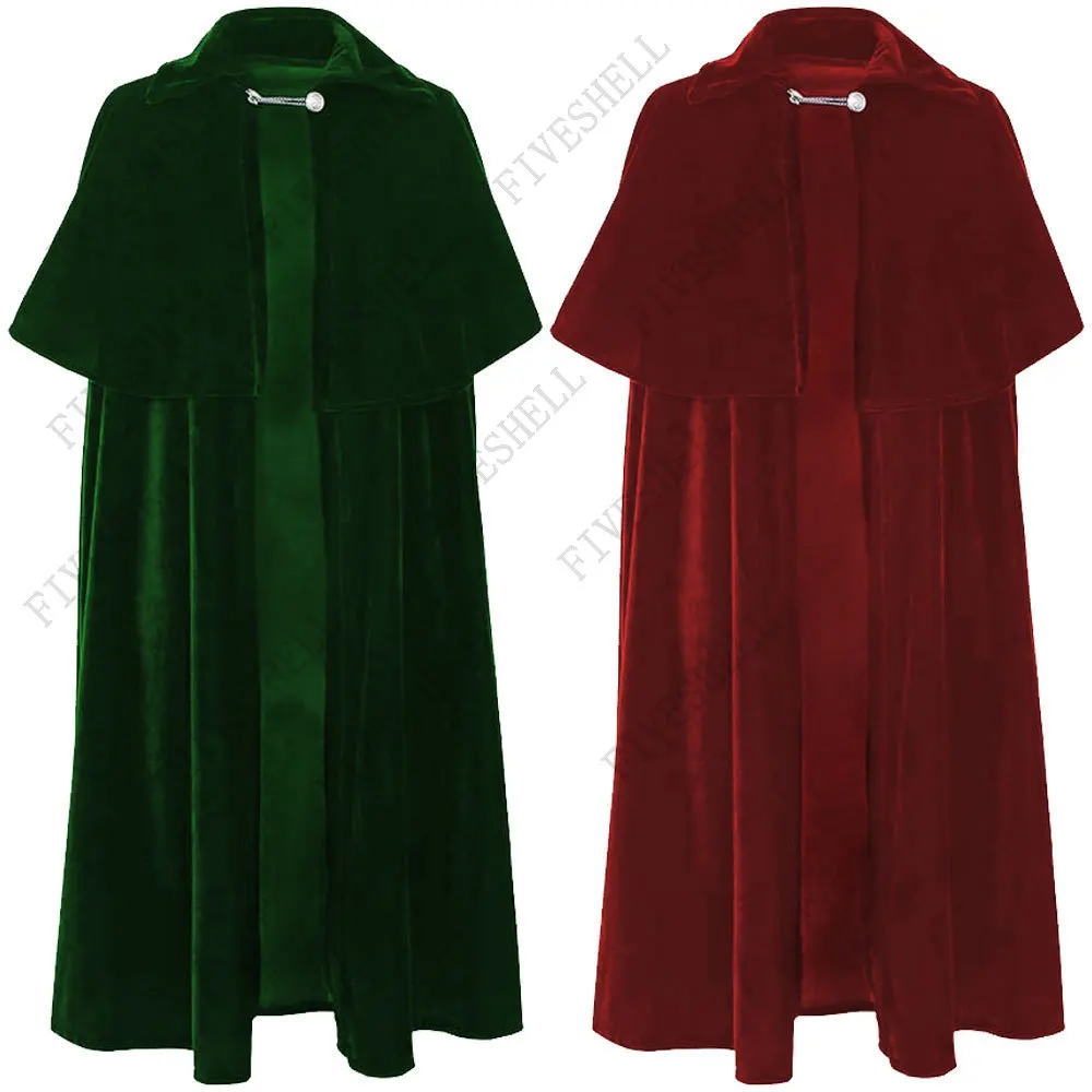 Medieval Renaissance Warrior Cloak for Men and Kids, King Guard Maxi, Cosplay Costume, Palco Cloak, Senhor, Retro, Gótico, Cavaleiro, Trincheira, Capa, Homens, Criança