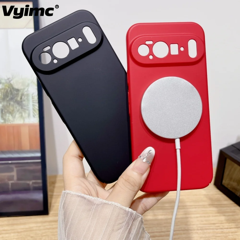 

Luxury Liquid Silicone Magnetic Case For Google Pixel 10 9 8 7 Pro 7A 8A 9A 10 Fold Wireless Charge Bumper Phone Accessories